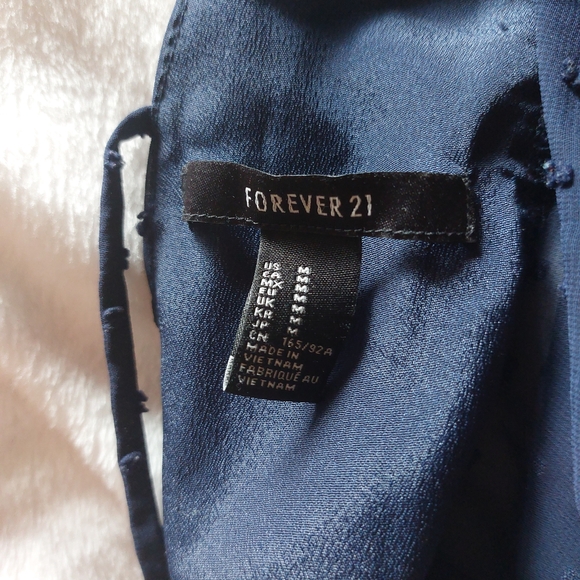 Elegant Forever 21 Navy Blue Backless Textured Dress - Picture 4 of 4